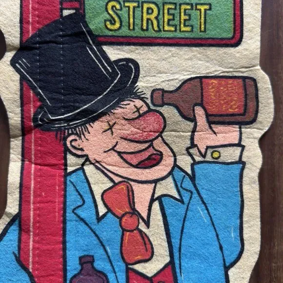 Vintage 1970s Colorful New Orleans Bourbon Street Felt Pennant 22 X 9.5 Souvenir - Picture 2 of 8